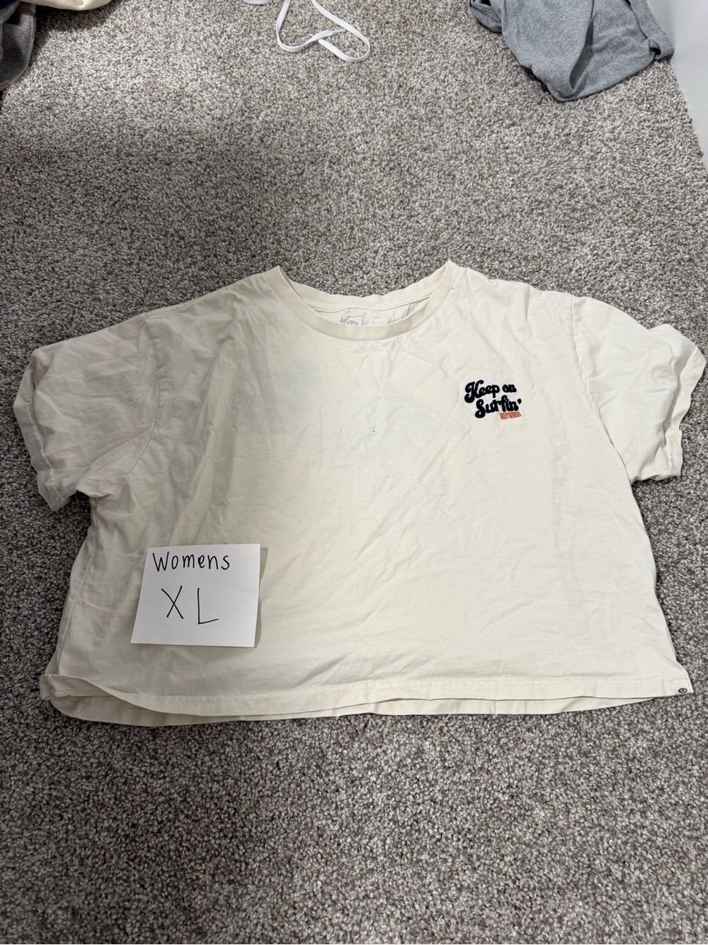 Rip Curl Cream 'Keep On Surfin'' Short Sleeve Tee